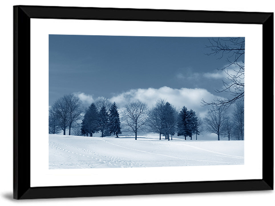 Snowy Field with Tracks Wall Art