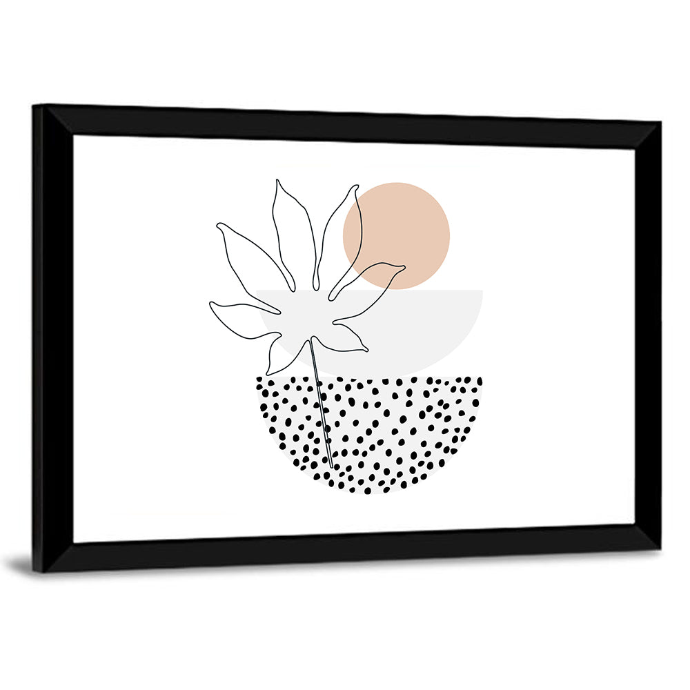 Palm Leaf with Peach Bowls Wall Art