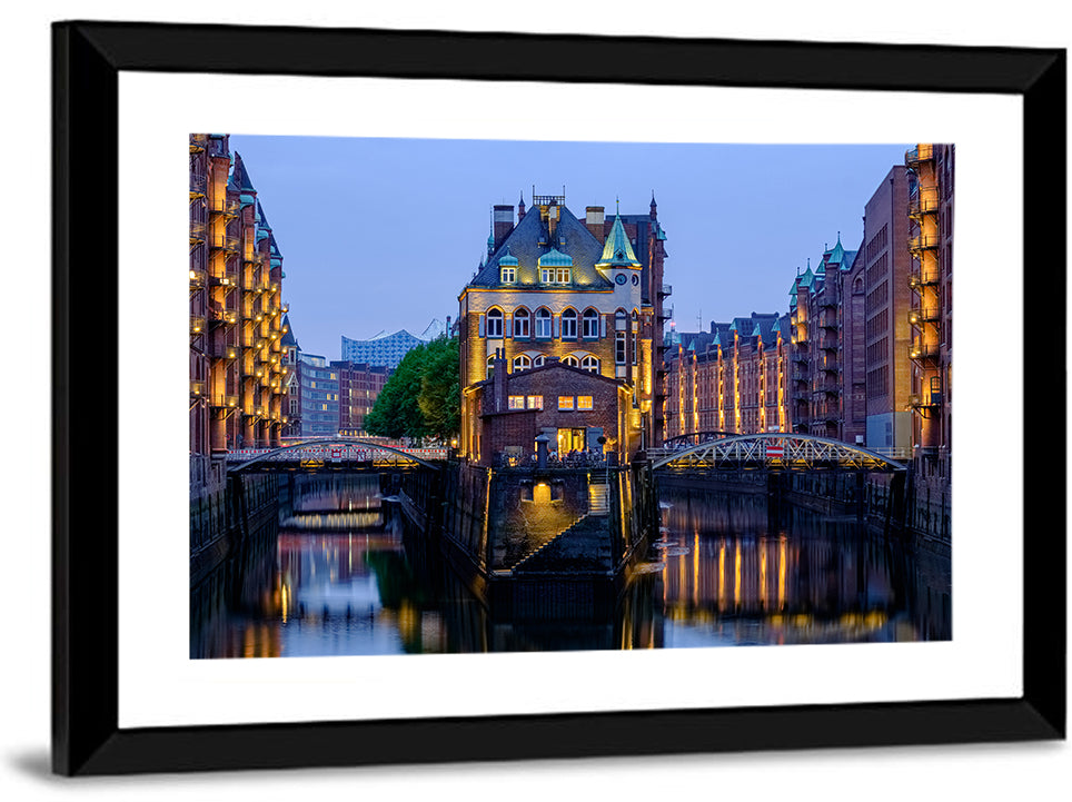 Wasserschloss Blue Hour Reflections Wall Art