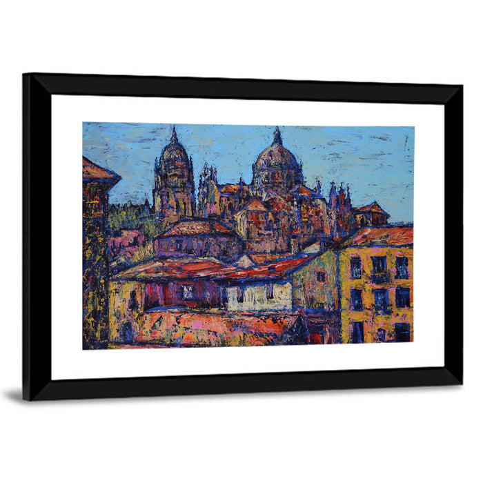 Salamanca Cathedral Rooftops Wall Art as a framed print