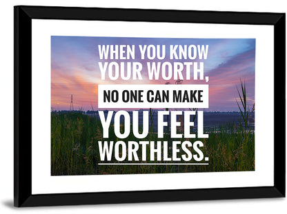 When You Know Your Worth Wall Art