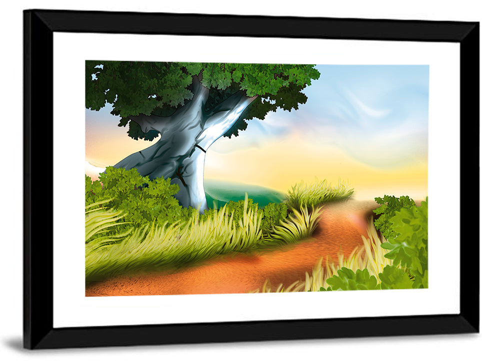 Dirt Track Illustration Wall Art