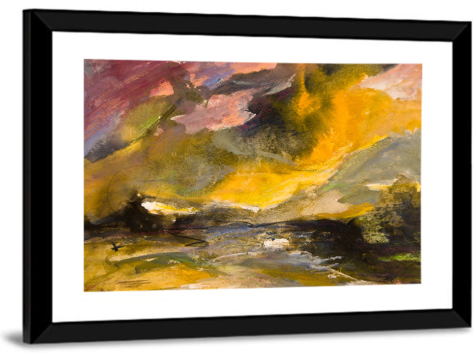 Coastal Storm Over Distant Water Wall Art