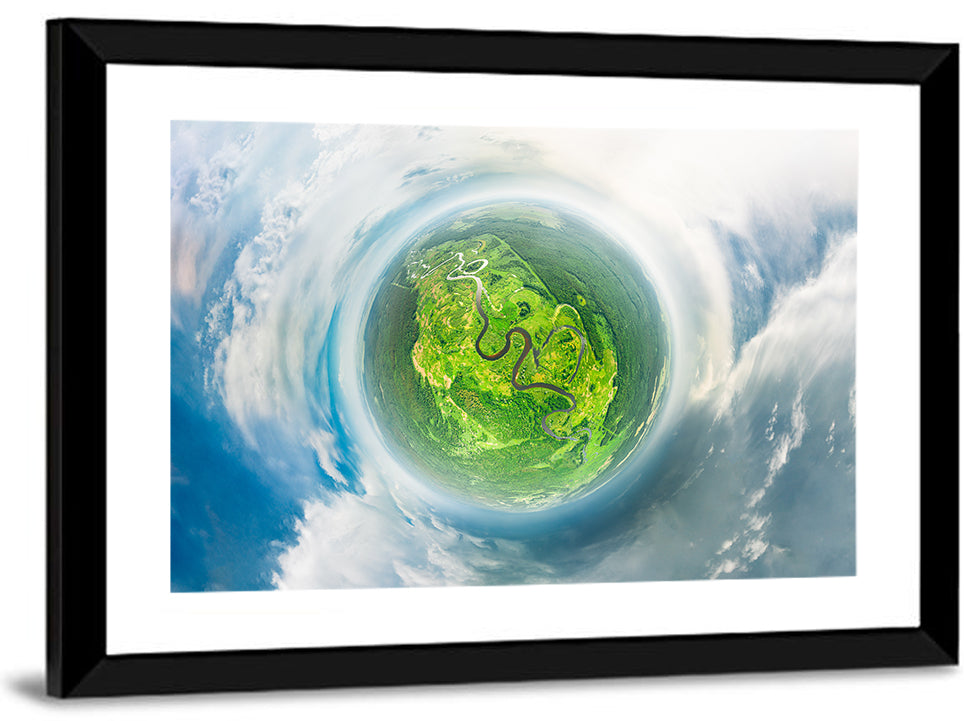 Spherical Forest from Space Wall Art
