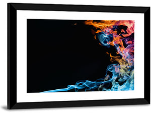 Glowing Fire Abstract Wall Art