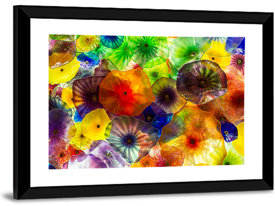 Kaleidoscopic Glass Bloom Abstract Wall Art