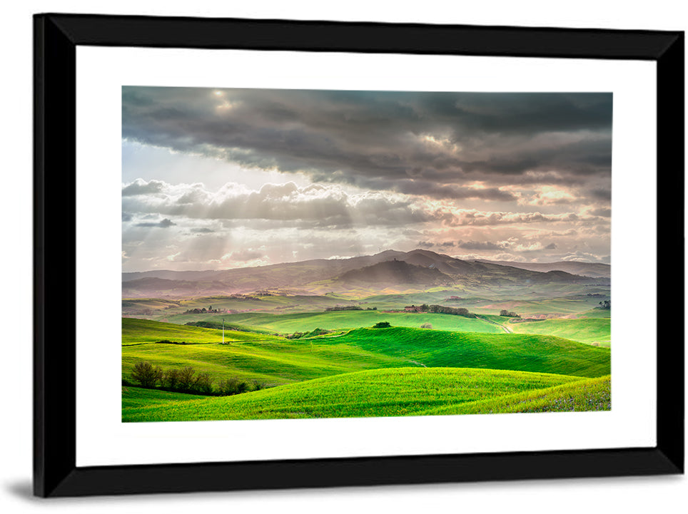 Tuscan Sunlit Hills Wall Art