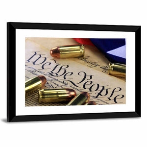 2nd Amendment of US Constitution Wall Art