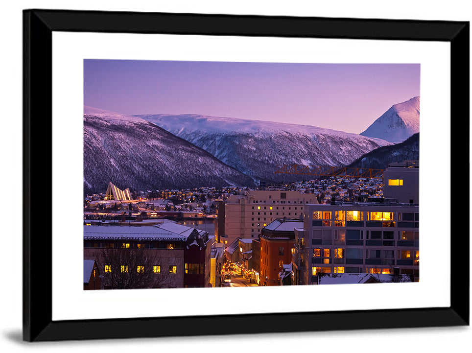Tromsø Twilight Cityscape Wall Art