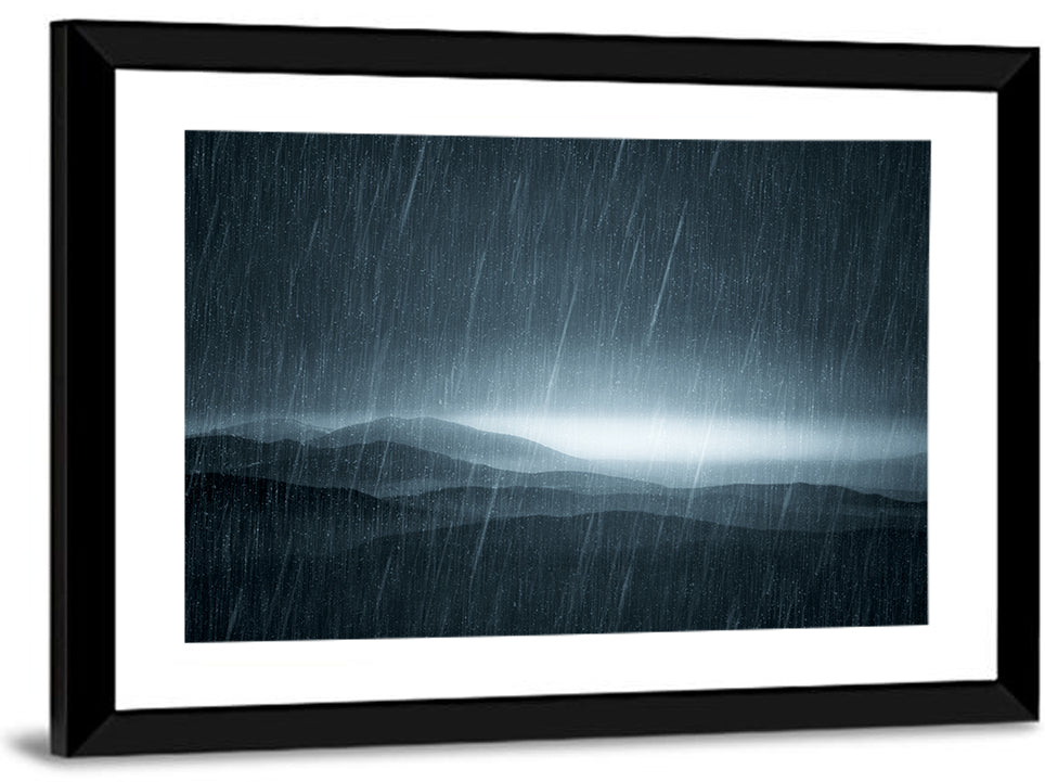 Rain Storm Over Mountains Wall Art