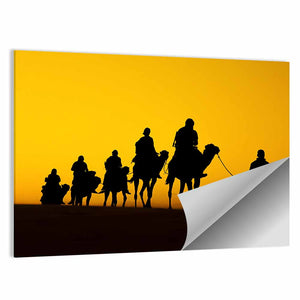 Camel Caravan Silhouette Wall Art