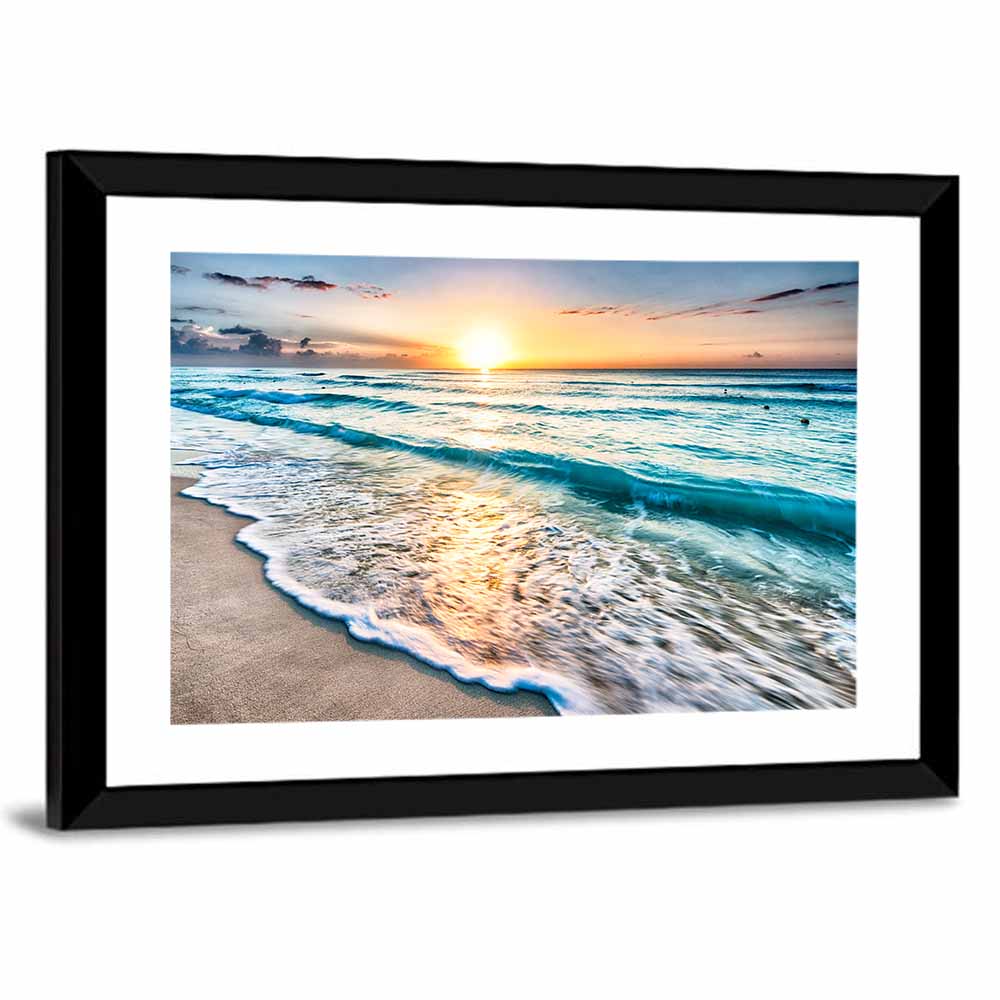 Cancun Beach Sunrise Wall Art