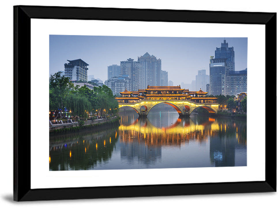 Anshun Bridge at Twilight Wall Art