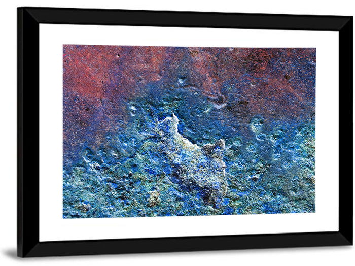 Weathered Metal Abstract Wall Art as a framed print