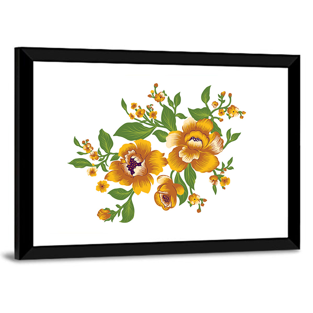 Fresh Floral Watercolor Bouquet Wall Art