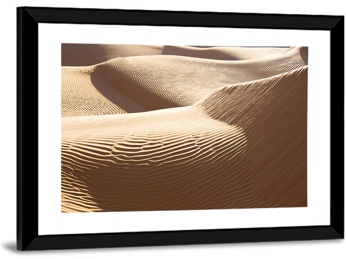 Sahara Sand Dunes Close-up Wall Art as a framed print