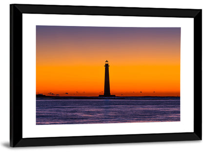 Lighthouse Sunset Wall Art