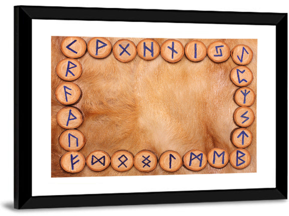 Elder Futhark Rune Frame Wall Art