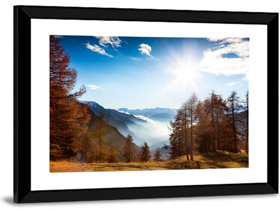 Val D Aosta Valley Morning Light Wall Art