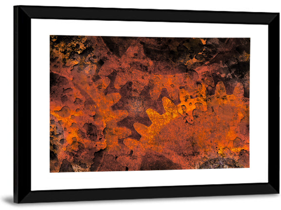 Weathered Gears Study Wall Art