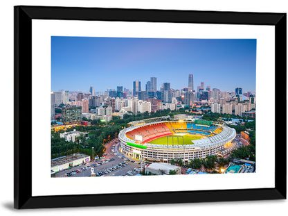 Beijing Stadium & Cityscape Wall Art