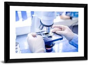 Research Concept With Microscope Wall Art