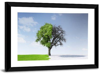 Summer & Winter Tree Wall Art