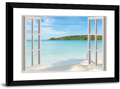 Phuket Beach Window Wall Art