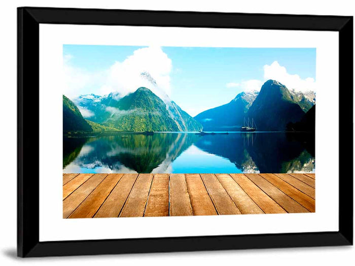Mitre Peak at Milford Sound Wall Art as a framed print