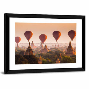 Balloon Over Bagan Wall Art
