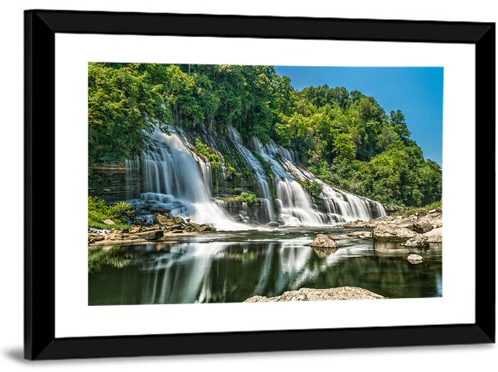 Twin Falls at Rock Island State Park Wall Art as a framed print