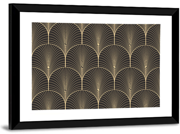 Antique Deco Fan Pattern Wall Art
