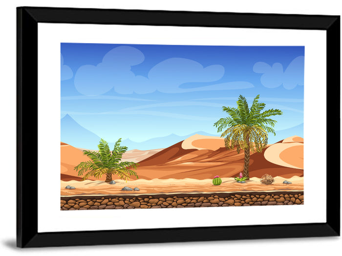 Digital Desertscape Wall Art as a framed print