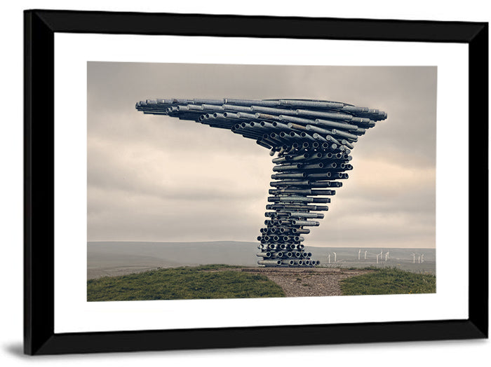 Singing Ringing Tree on Grassy Hill Wall Art as a framed print