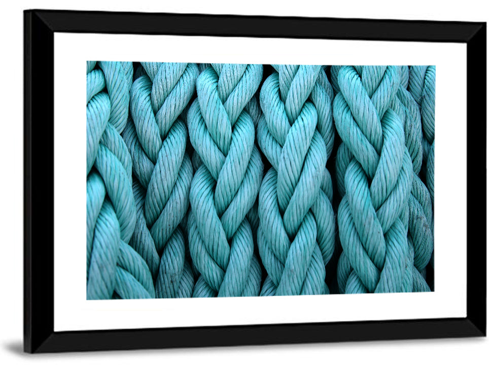 Turquoise Nautical Rope Close-up Wall Art