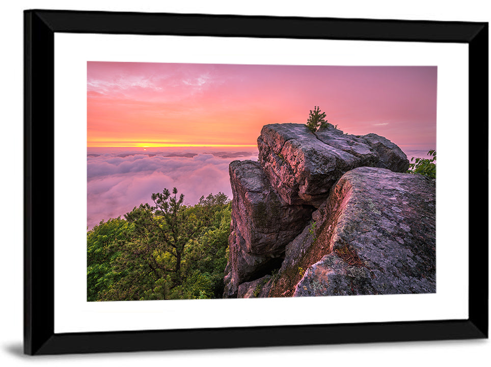 Pine Mountain Trail Sunset Over Cloud Sea Wall Art
