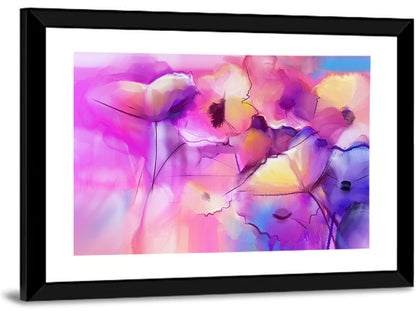 Tulip Flowers Abstract Wall Art