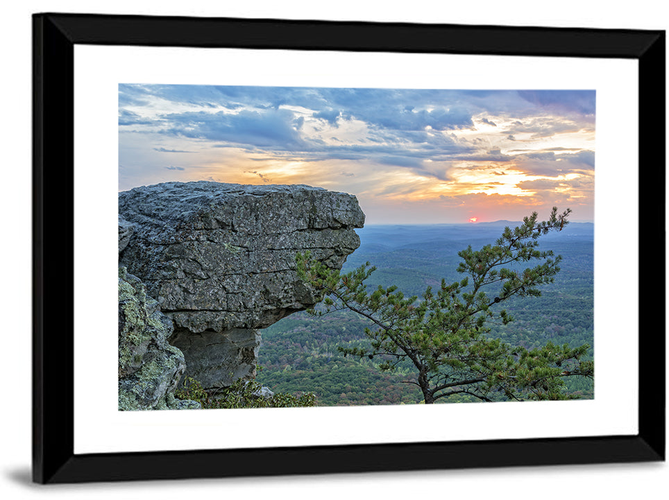 Bald Rock Sunset Over Cheaha State Park Wall Art
