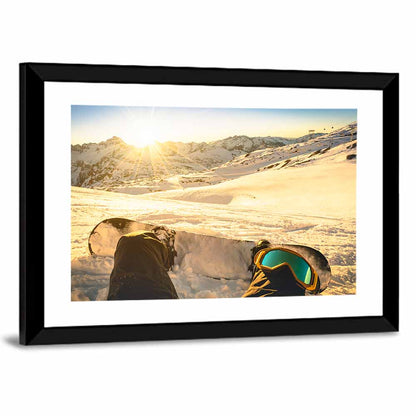 Snowboarder In Ski Resort Wall Art