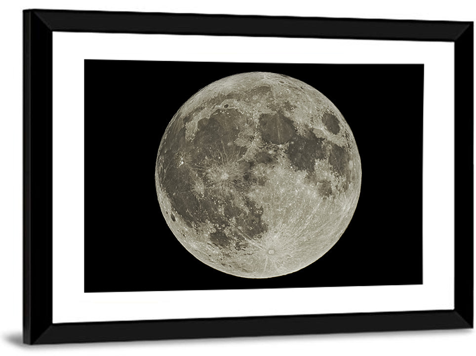 Full Moon with Tycho Rays Wall Art