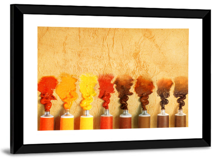Impasto Paint Tubes Wall Art as a framed print