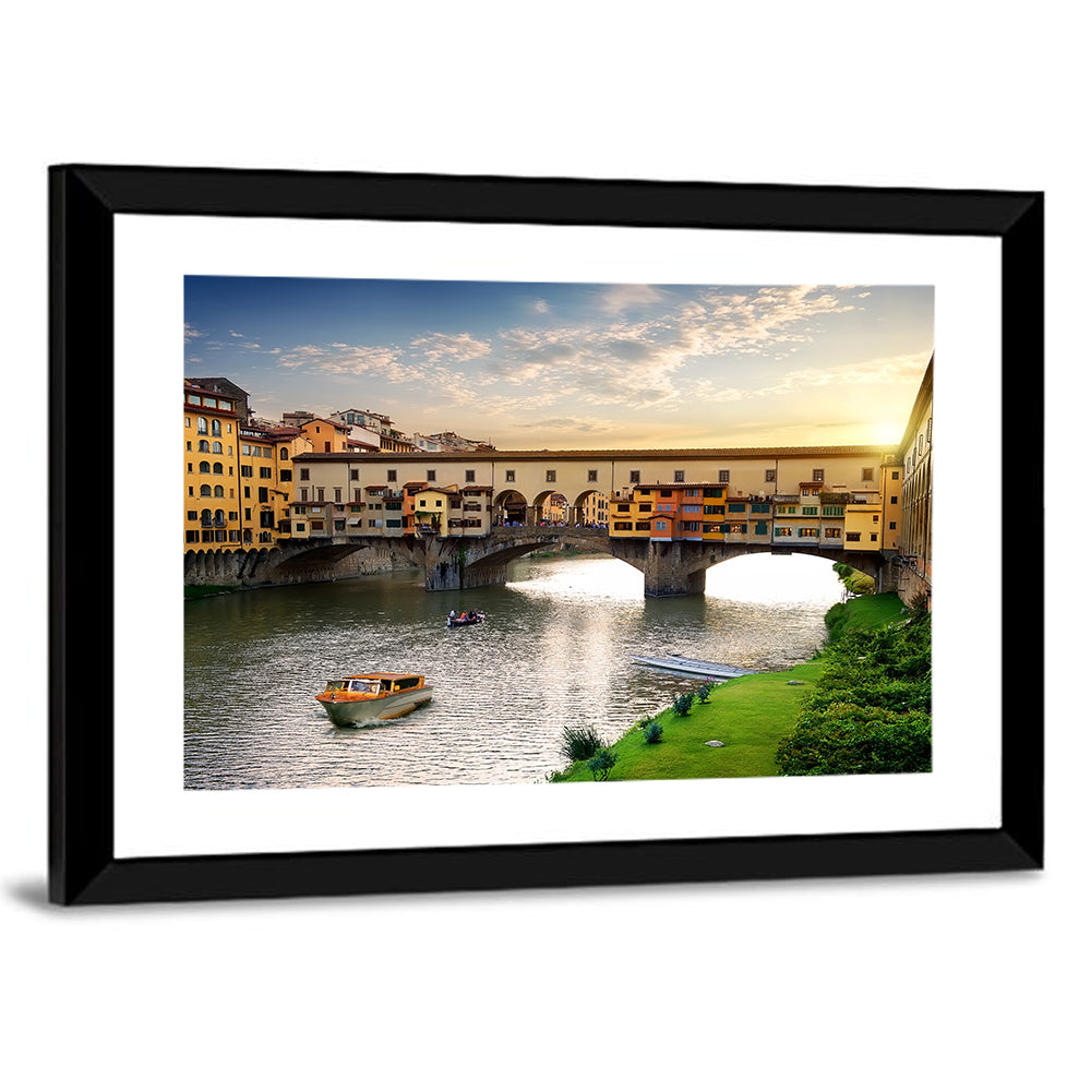 Ponte Vecchio at Golden Hour Wall Art