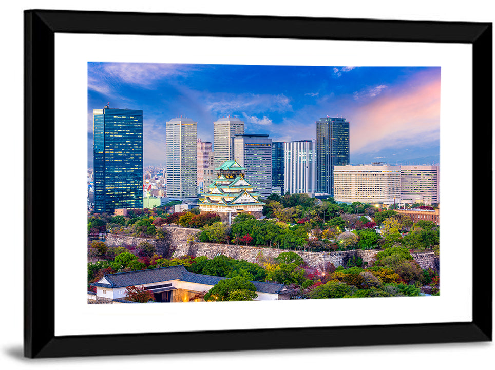 Osaka City Skyline Wall Art