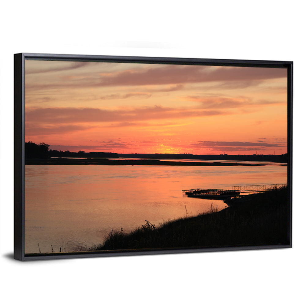 Missouri River Sunset at Dusk Wall Art