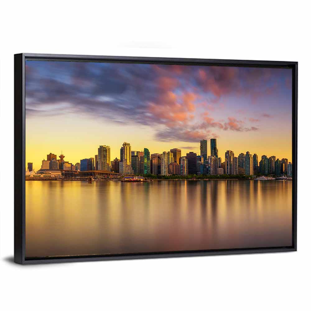 Vancouver Downtown Sunset Wall Art
