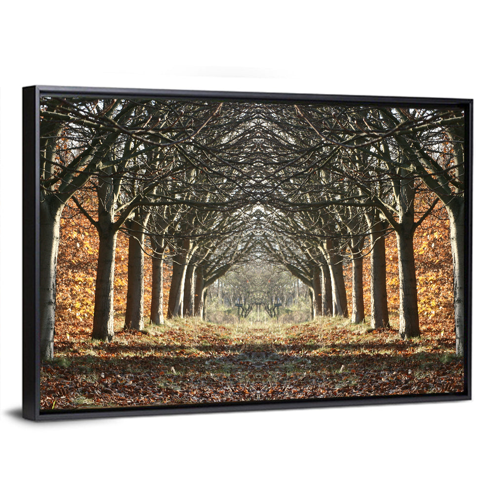 Danish Autumn Tree-lined Path Wall Art