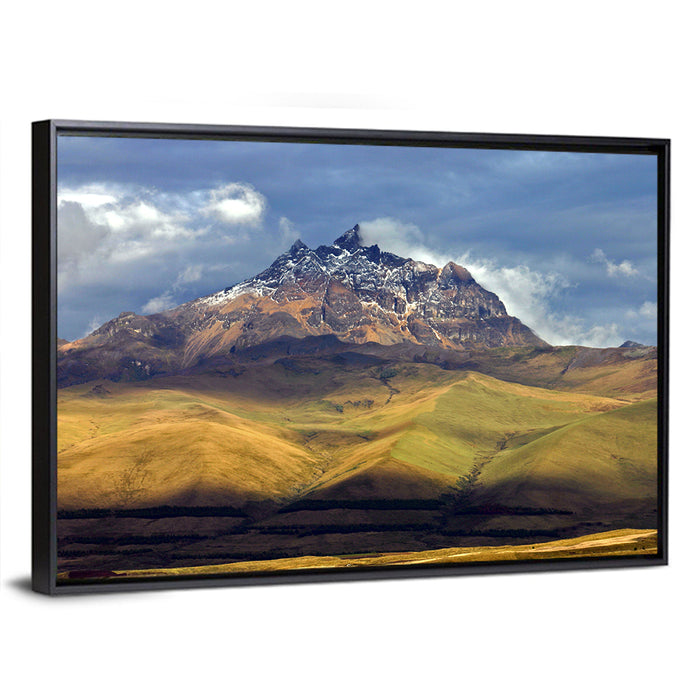 Antisana Volcano Landscape Wall Art as a framed canvas