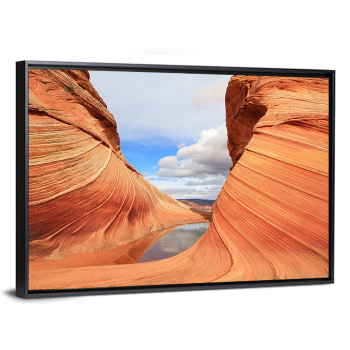 The Wave at Coyote Buttes Wall Art as a framed canvas