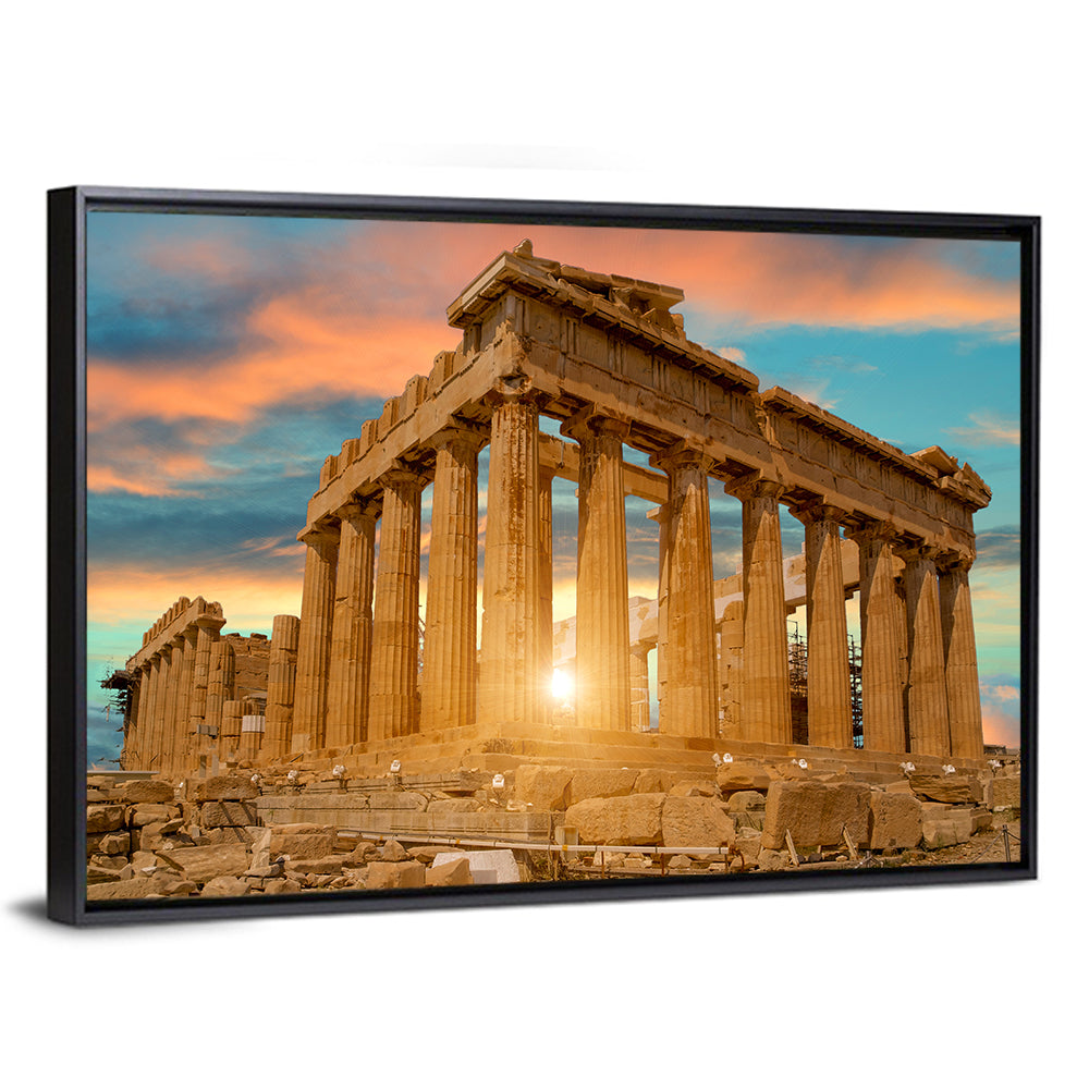 Parthenon at Sunset Wall Art