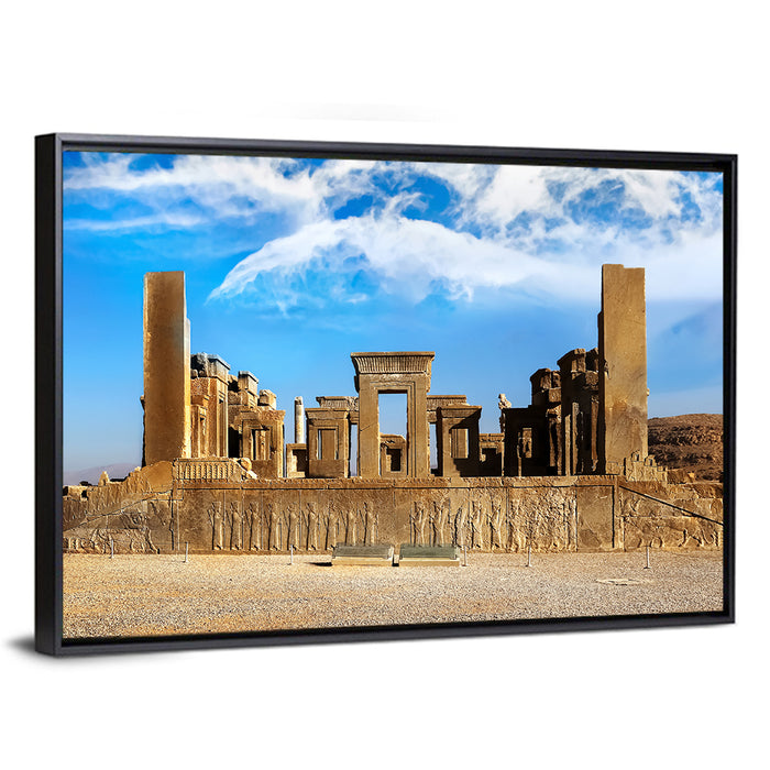 Tachara Palace, Persepolis Wall Art as a framed canvas